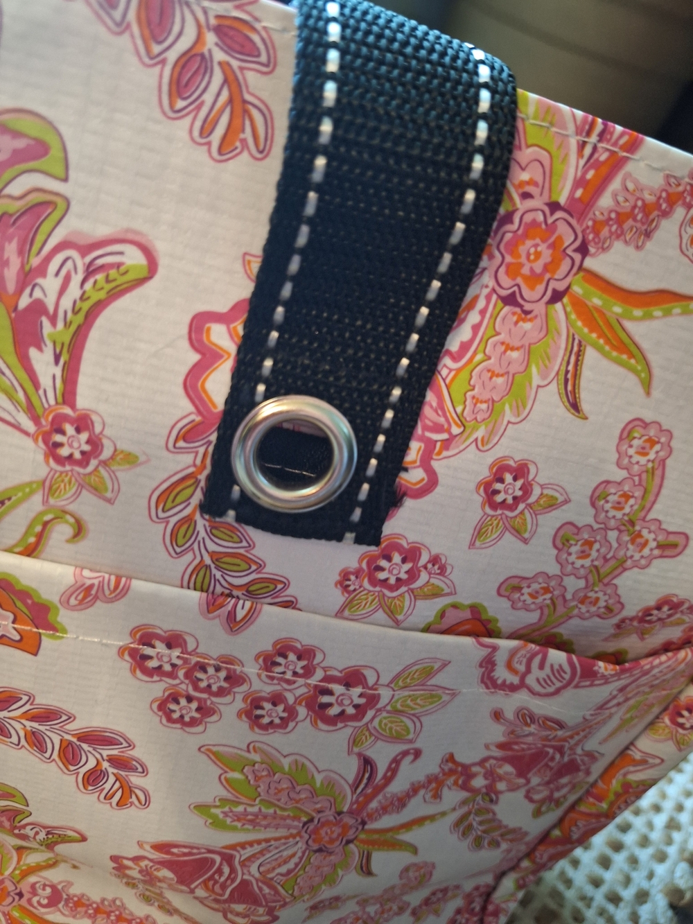 SCOUT Large Uptown Girl Pocket Tote Pink Floral Paisley - Picture 3 of 7